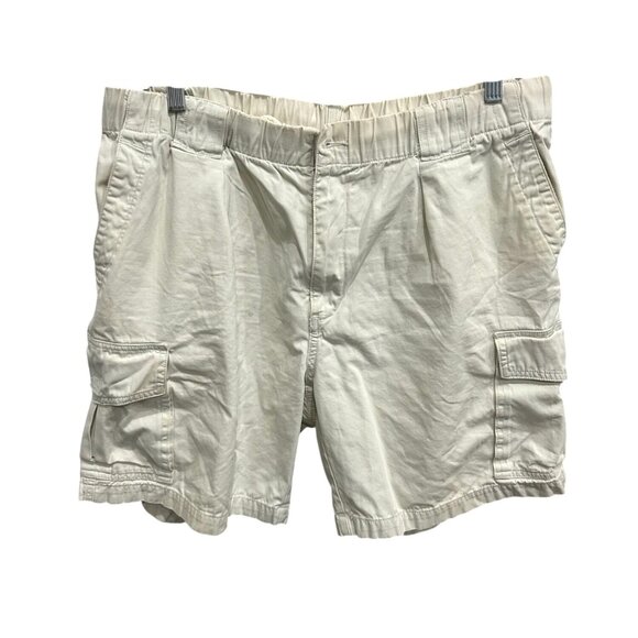 Tommy Bahama Mens Cargo Shorts White Elastic Waist Button Sz Large - Picture 1 of 8